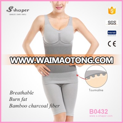 S-SHAPER Tourmaline Body Shaper Suit,Bamboo Underwear,Slimming Tourmaline Bamboo Bodysuit